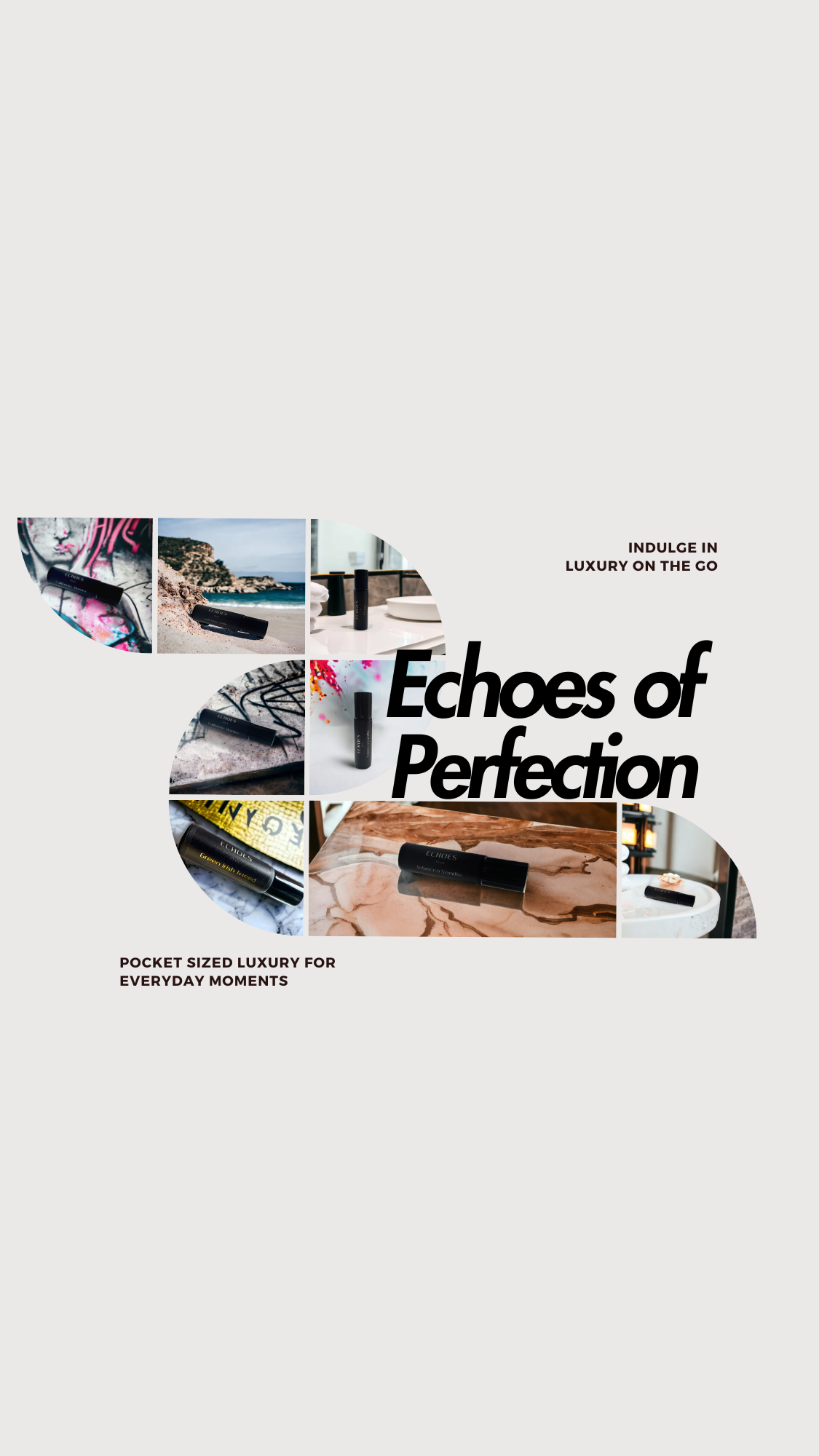 Echoes of perfection advertising banner for mobiles